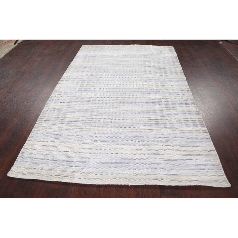 Geometric Modern Moroccan Area Rug Handmade Oriental Wool Carpet - 5'2" x 7'10"