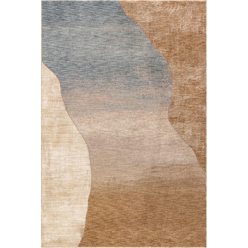 Faela Abstract Fringe Area Rug