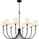 preview thumbnail 2 of 4, Bayside 8-Light Matte Black Chandelier