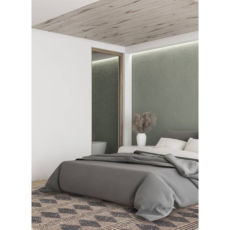 ECARPETGALLERY Braid weave Sienna Dark Grey Wool Rug - 5'1 x 7'2