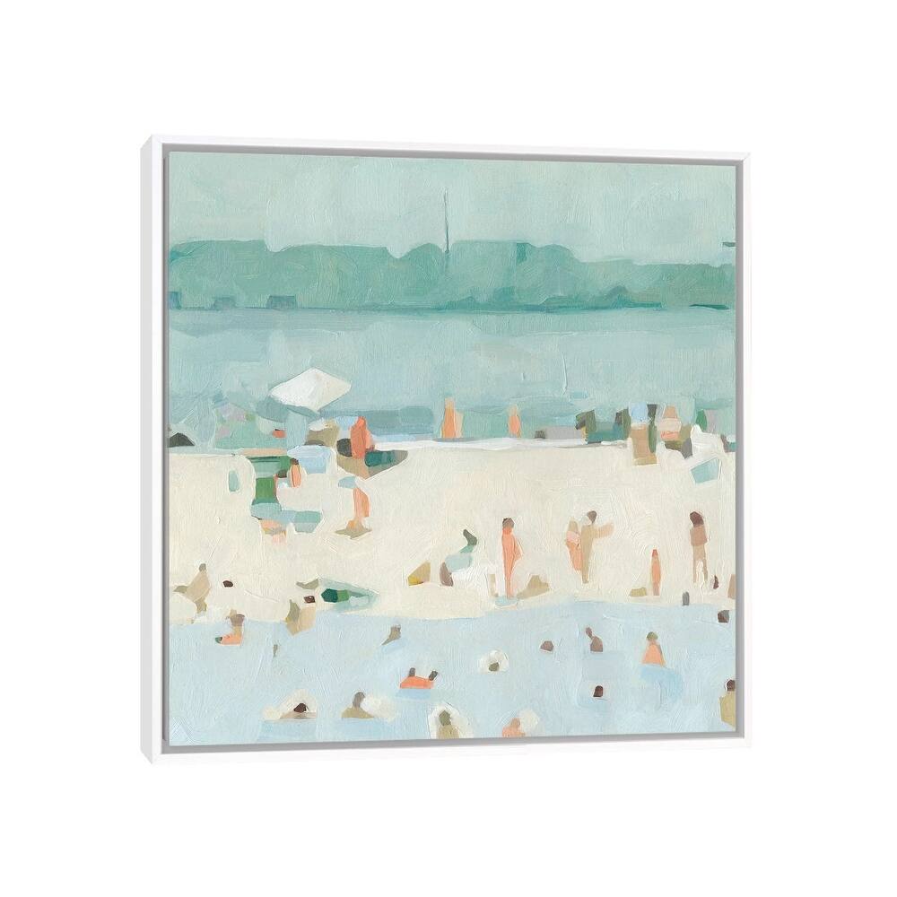 iCanvas "Sea Glass Sandbar I" by Emma Scarvey Framed Canvas Print
