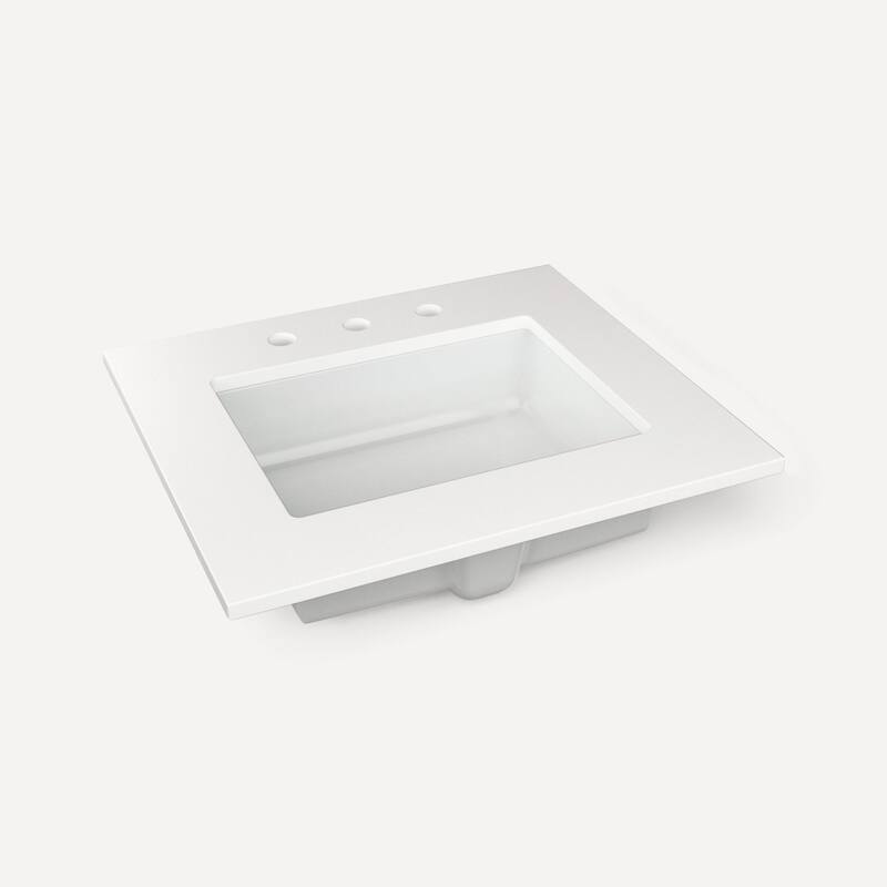 Robern TB25UCO-8 25" Quartz Vanity Top for Widespread Faucet