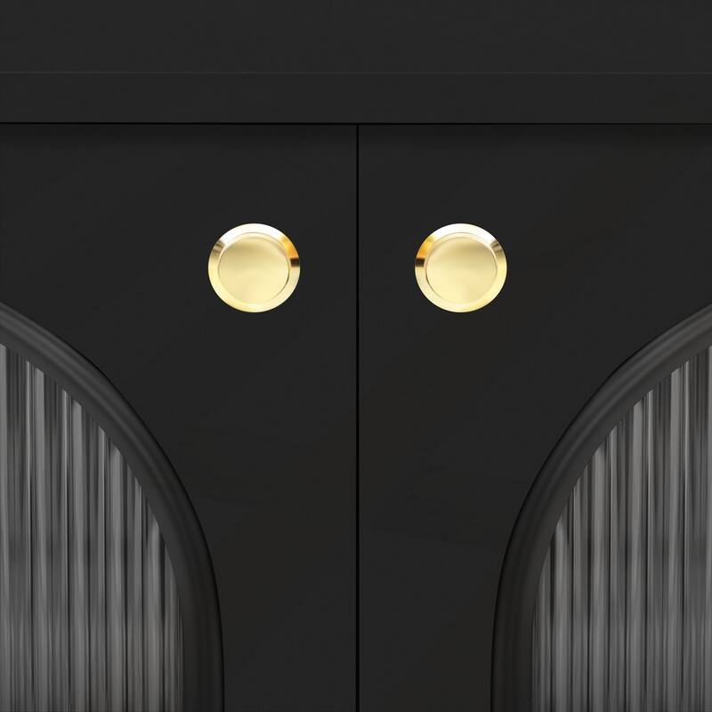 TV Cabinet with Five Metal Legs and Metal Handles