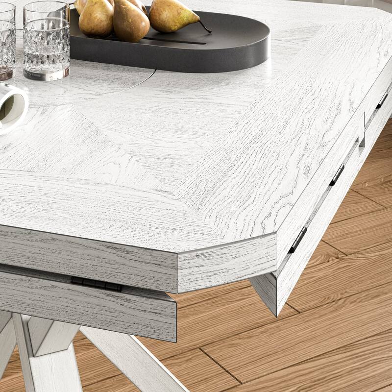 Drop Leaf Kitchen Table and Chairs Set Solid Wood Counter Height Kitchen Table and Chairs Set, Round Table Set for Dining Room