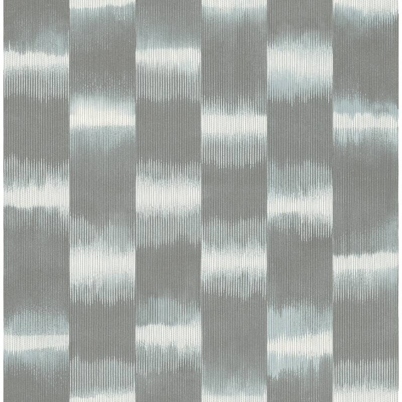 A-Street Prints Baldwin Slate Shibori Stripe Wallpaper