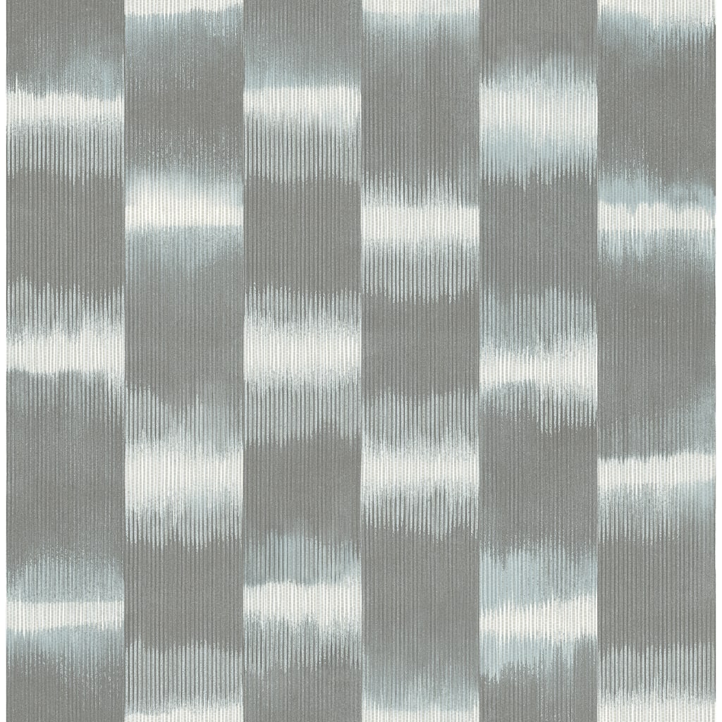 A-Street Prints Baldwin Slate Shibori Stripe Wallpaper
