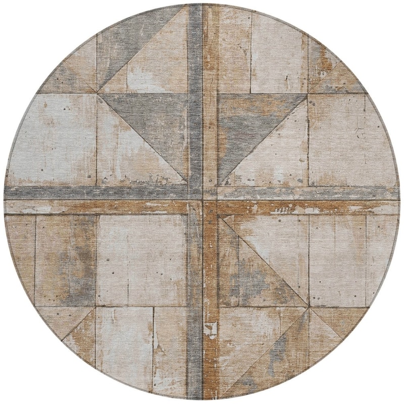 HomeRoots Geometric Transitional Rectangle Outdoor Rug