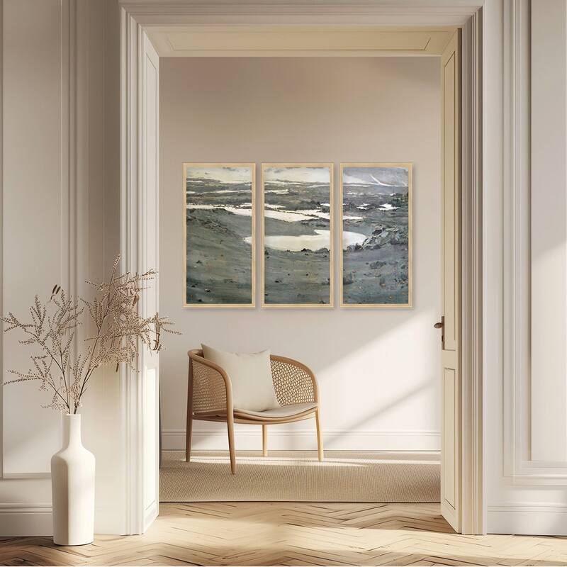 "Back To Basecamp 30" Set of Three Framed Textured Wall Art