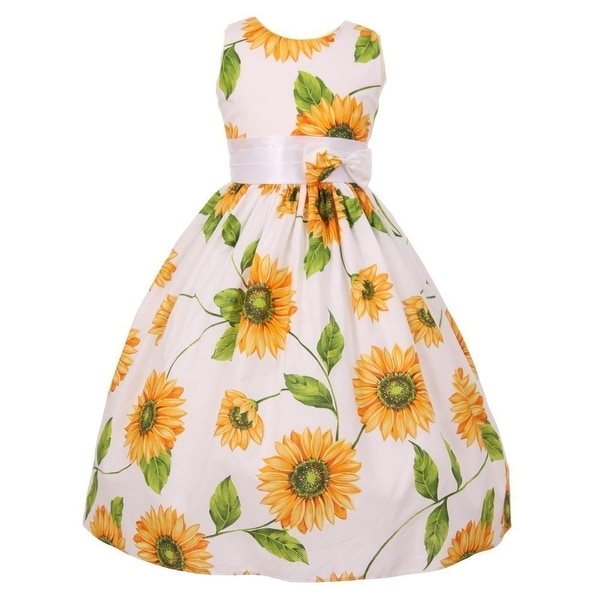 yellow flower girl dresses sunflower