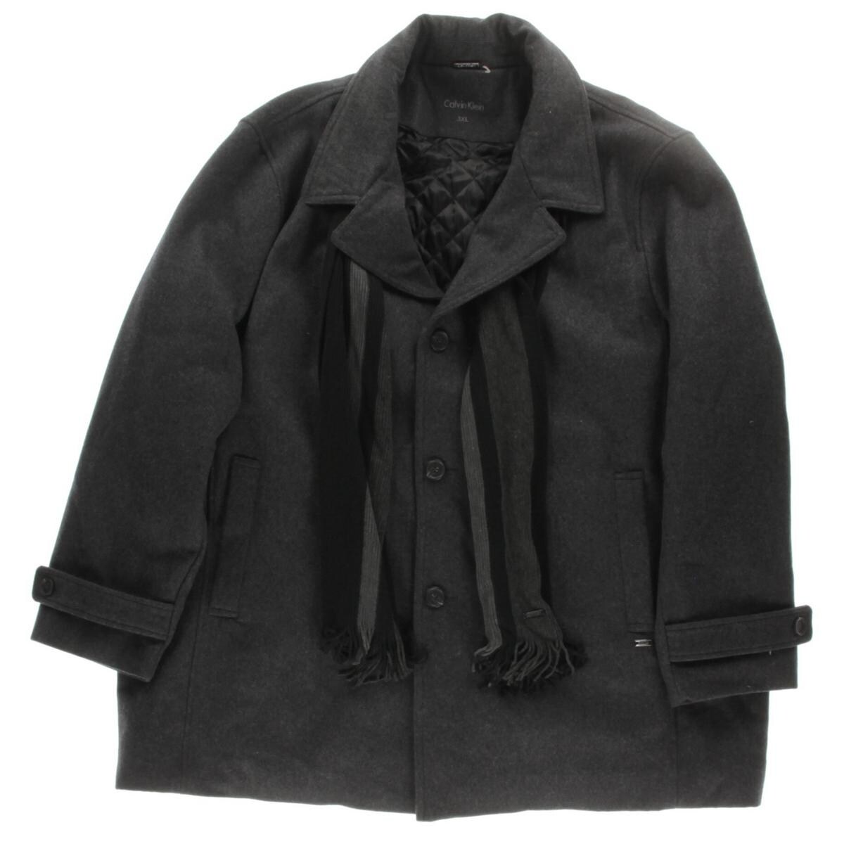 Shop Calvin Klein Mens Pea Coat Wool Quilted Lining 3xl