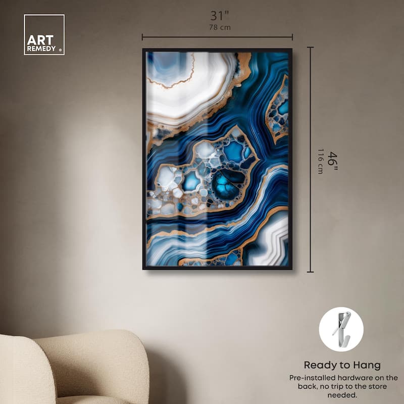 Azure Alveoli I Shadowbox by Art Remedy