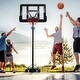 preview thumbnail 1 of 15, 4.25-10 Feet Adjustable Basketball Hoop System with 44 Inch Backboard Design 1