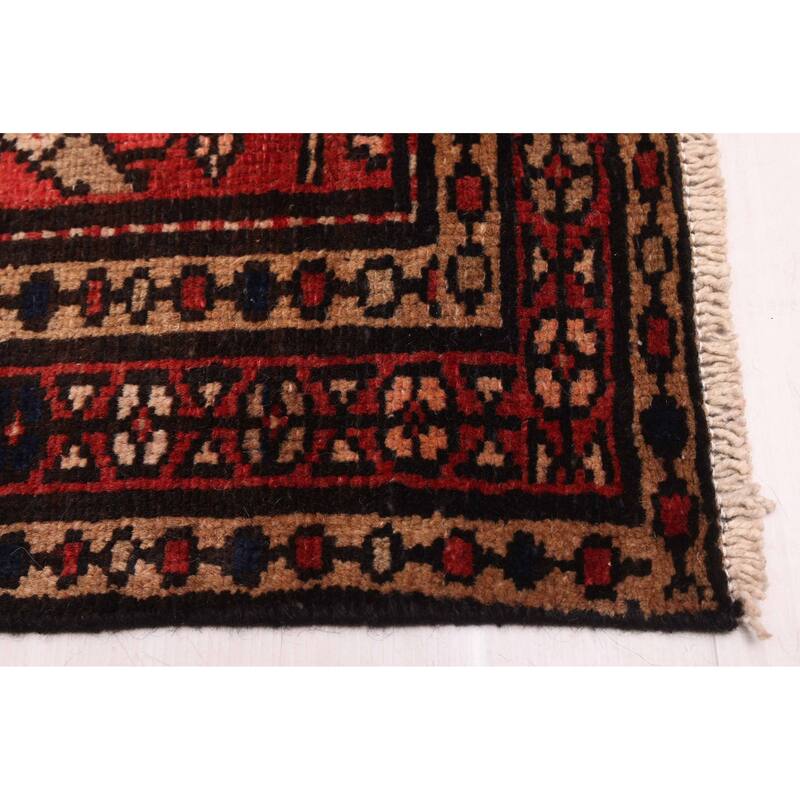 ECARPETGALLERY Hand-knotted Andelz Red Wool Rug - 3'3 x 9'8