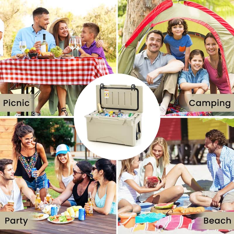 30 QT Rotomolded Cooler Portable Ice Chest Ice Retention for 5-7 Days
