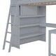 preview thumbnail 7 of 16, Modern Full Size Loft Bed with Desk and Shelf,Solid Construction and Multiple Storage Spaces for Bedroom
