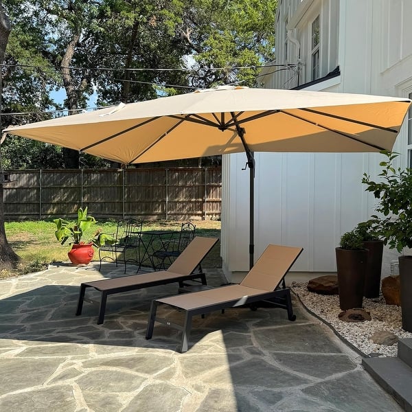 8 foot patio umbrellas PURPLE LEAF 8 ft Square 360 Degree Rotation Patio Cantilever Umbrella - Bed  Bath & Beyond
