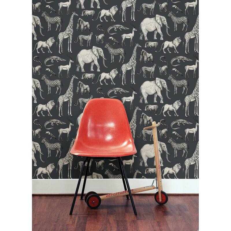 Chesapeake Kenji Navy Safari Wallpaper - 20.9 x 396 x 0.025