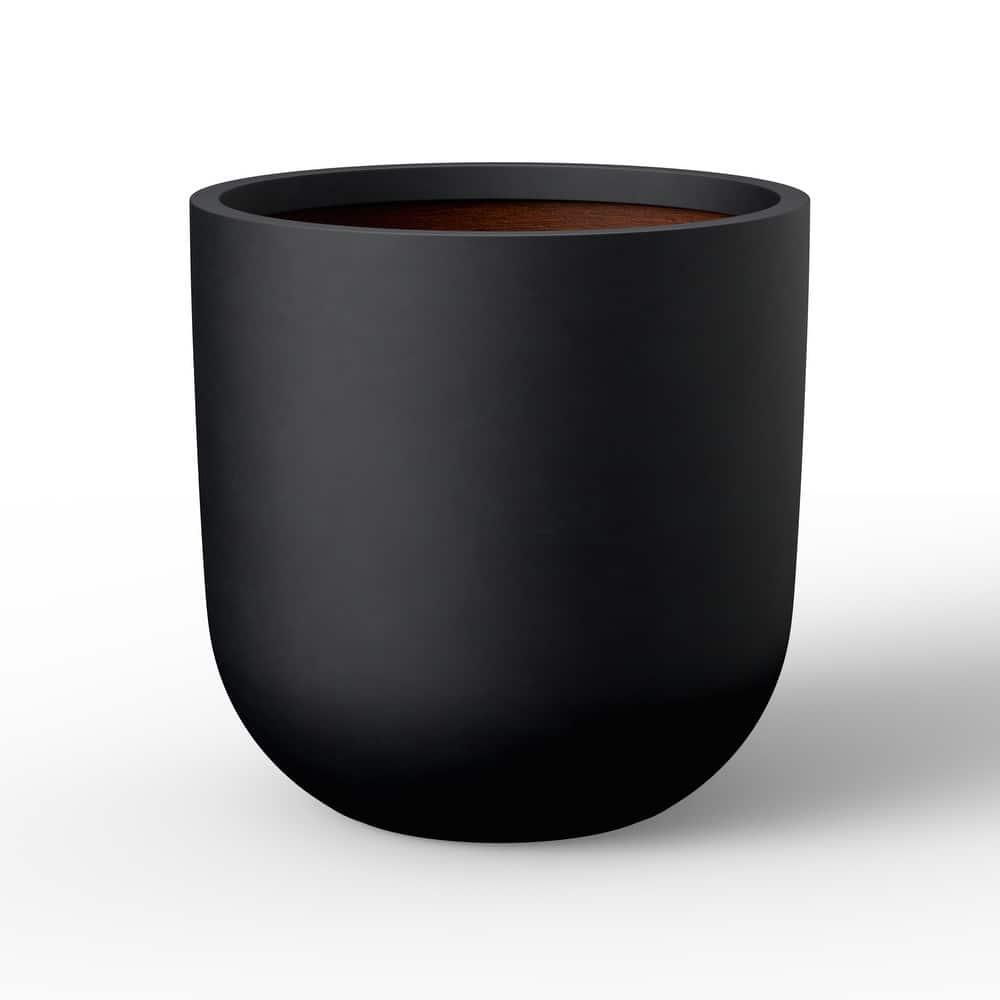 Upgraded Interior Concrete Round Planter with Drainage Holes