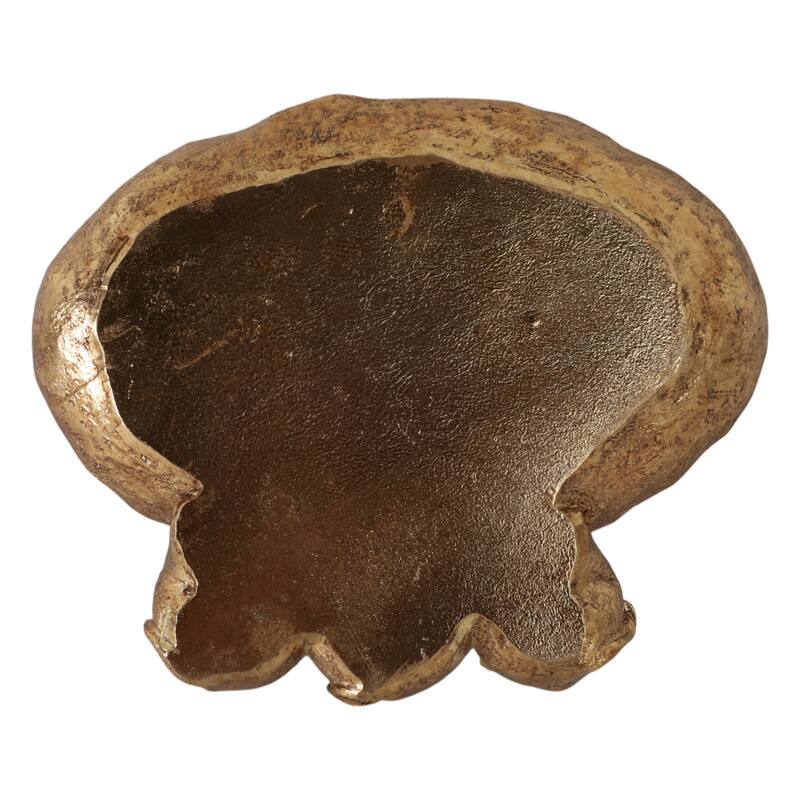 Resin Bowl Three Elephants Figurines Glam Catchall Tray - 12" Gold - 12" x 9.5" x 5.5"