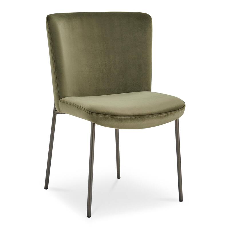 NADAAL STUDIOS Amaris, Upholstered Dining Chair With Blackened Bronze Metal Frame - 21.7"W x23.8"D x33.5"H