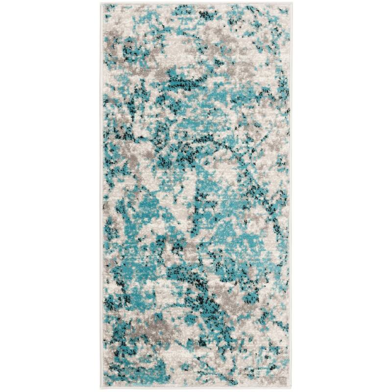 SAFAVIEH Skyler Leitha Modern Rug - 2' x 4' - Blue/Ivory