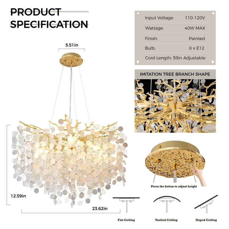 Tree Branch Chandelier Modern Crystal Chandelier Ceiling Hanging Light