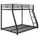 preview thumbnail 6 of 10, Metal Floor Bunk Bed for Kids and Adults, Twin over Full,Black
