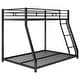 preview thumbnail 6 of 20, Metal Twin Over Full Bunk Kids Bed Frame with Sloping Stairs for Bedroom, Black