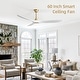 preview thumbnail 72 of 72, Sofucor 52''/60" Large Ceiling Fan without Lights, Remote Control and Reversible Motor Included, Smart Optinal