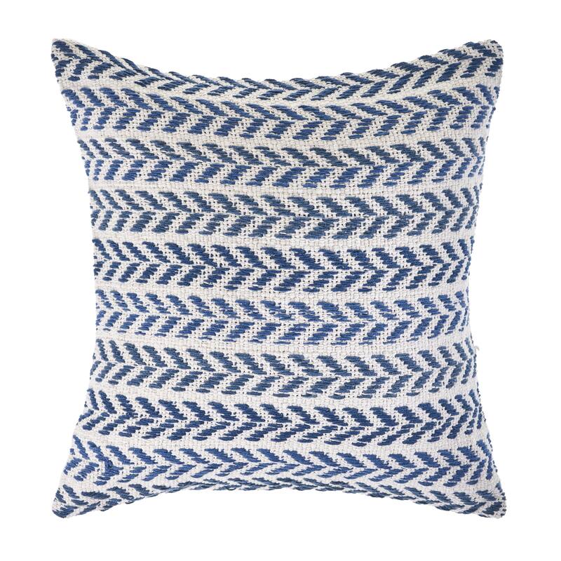 Aquila Farmhouse Striped Cotton Throw Pillow by Sevita