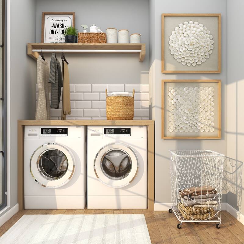 CosmoLiving by Cosmopolitan 26x16 Metal Rolling Storage Basket - 16"L x 16"W x 24"H