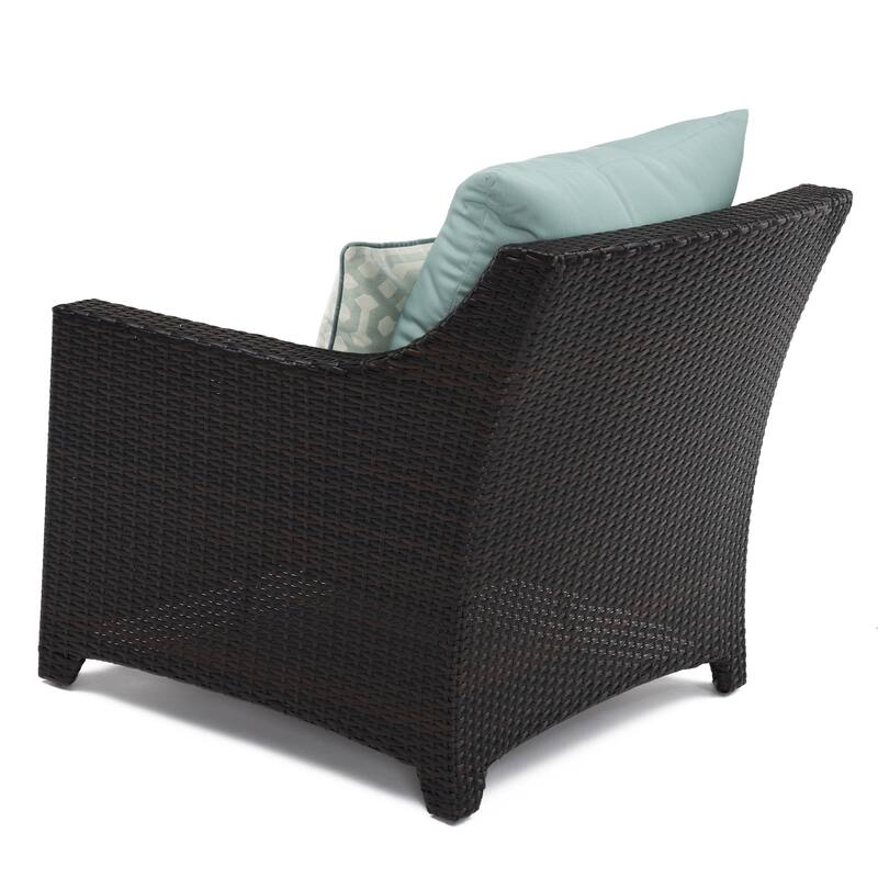 Deco 3 Piece Aluminum Outdoor Patio Club Chairs & Side Table