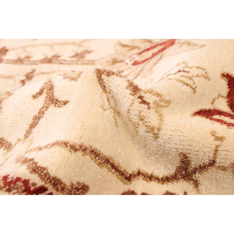 ECARPETGALLERY Hand-knotted Jamshidpour Cream Wool Rug - 8'10 x 11'10