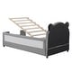 preview thumbnail 11 of 13, Twin Gray Velvet Upholstered Bed Frame Daybed with Hydraulic System