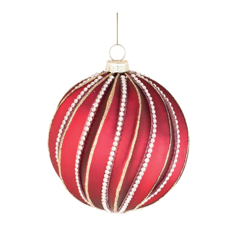 Jeweled Glass Ball Ornament (Set of 6) - N/A