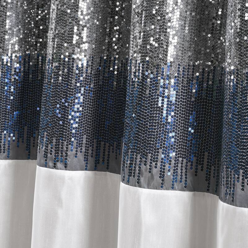 Silver Orchid Gregor Abstract Night Sky Two-tone Shower Curtain