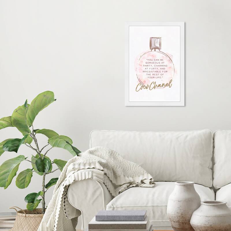 Wynwood Studio Prints Fashion and Glam Gorgeous at Thirty White and Metallic Gold Glam Wall Art Canvas Print - White