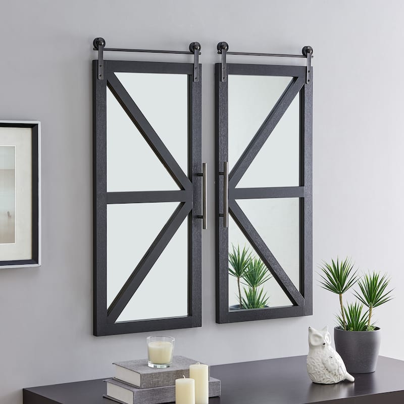 FirsTime & Co. 2-pc. Wooden Barn Door Wall Plaque Set
