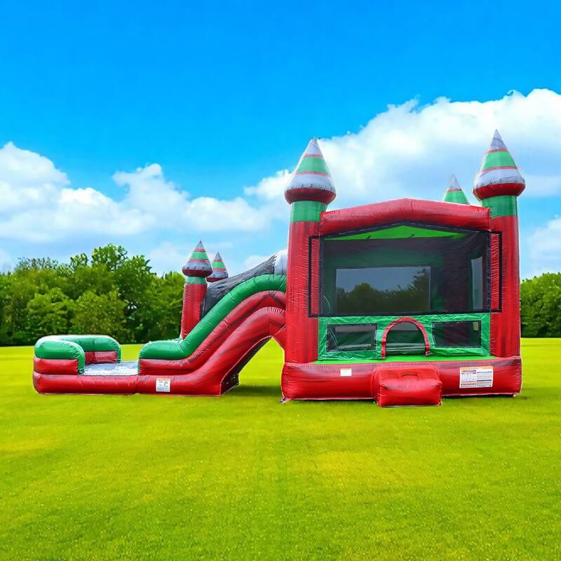 JumpOrange Midnight Commercial Grade Inflatable Bounce House & Water Slide for Kids (with Pool and Blower)