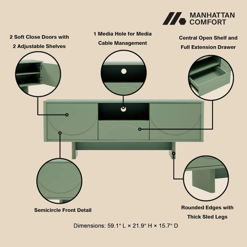 Manhattan Comfort Ella 59" TV Stand