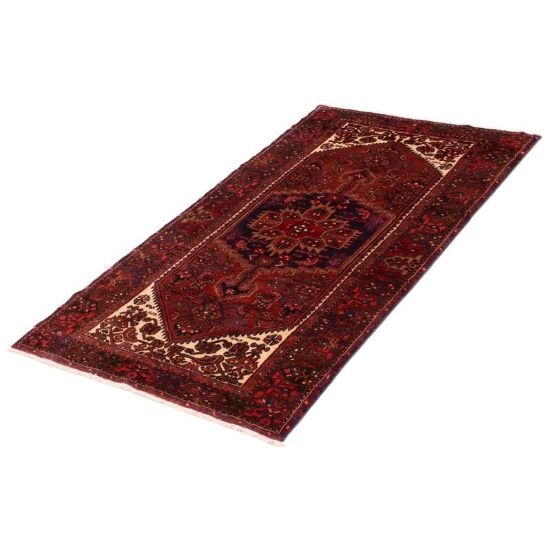 ECARPETGALLERY Hand-knotted Andelz Red Wool Rug - 4'3 x 7'9