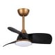 preview thumbnail 14 of 33, 28" Black Modern Dimmable LED Ceiling Fan with Light and Remote