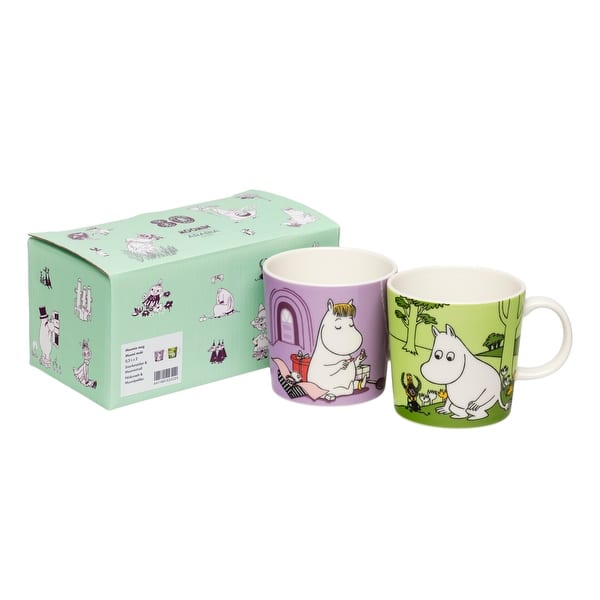 Moomin Arabia Mug 10oz Snorkmaiden & Moomintroll, 2-Piece - On 