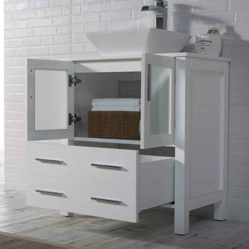 Blossom Sydney 30" Bathroom Vanity with Ceramic Vessel Sink and Mirror