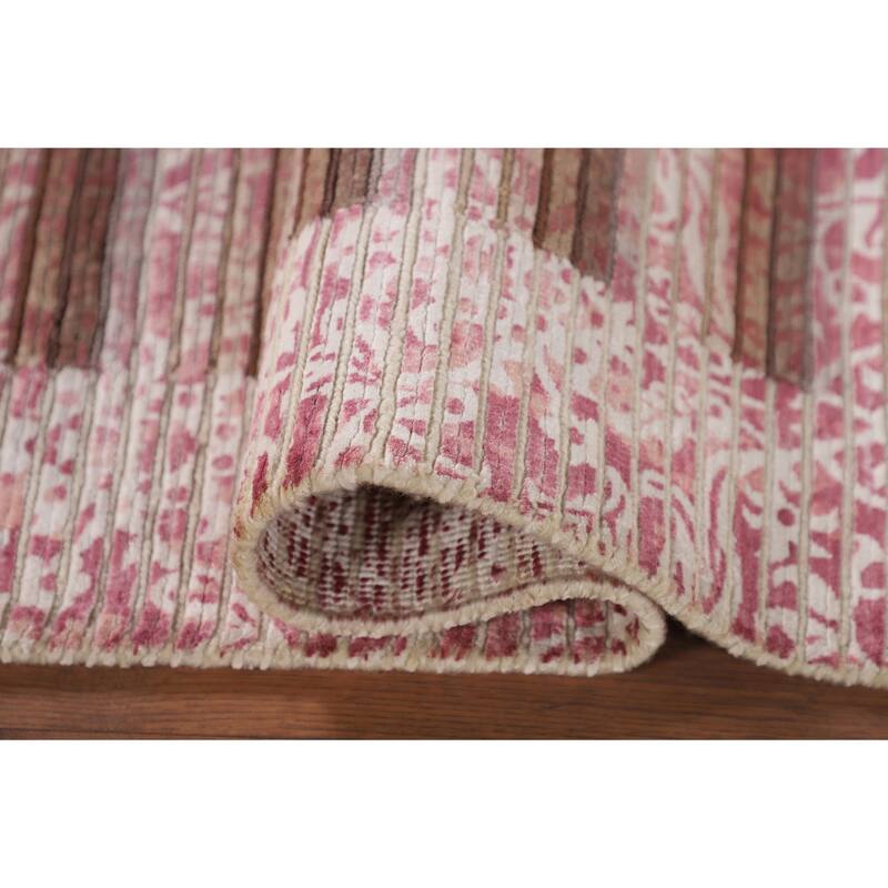 Abstract / Modern Accent Rug Handmade Oriental Wool Carpet - 2'8"x 4'8"