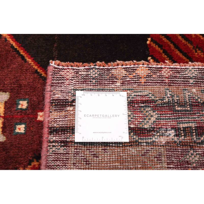 ECARPETGALLERY Hand-knotted Konya Anatolian Black, Red Wool Rug - 3'11 x 9'1