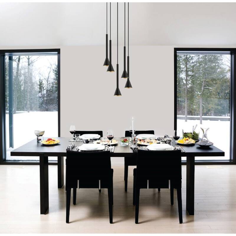 Eglo Cortaderas Circular Staircase Pendant with Matte Black & Gold Finish - Black/Gold