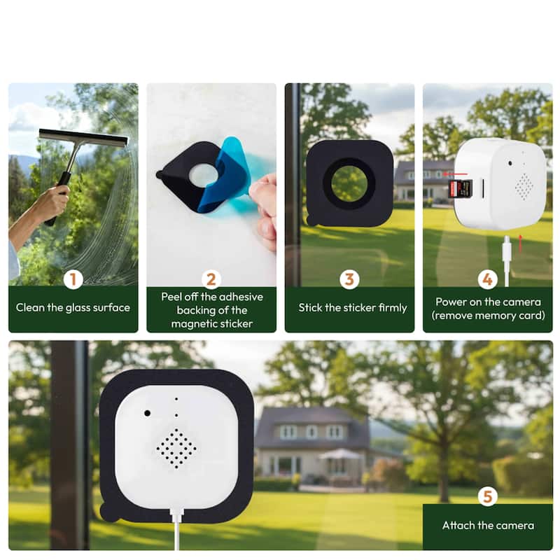 2K Window Camera WiFi Indoor Cameras with AI Motion Dection and Smart Alerts for Home Security, 2PCS