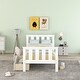 preview thumbnail 2 of 15, Twin Size Solid Wood Platform Bed Frame with Storage Drawers With Storage Drawers,Footboard and Headboard
