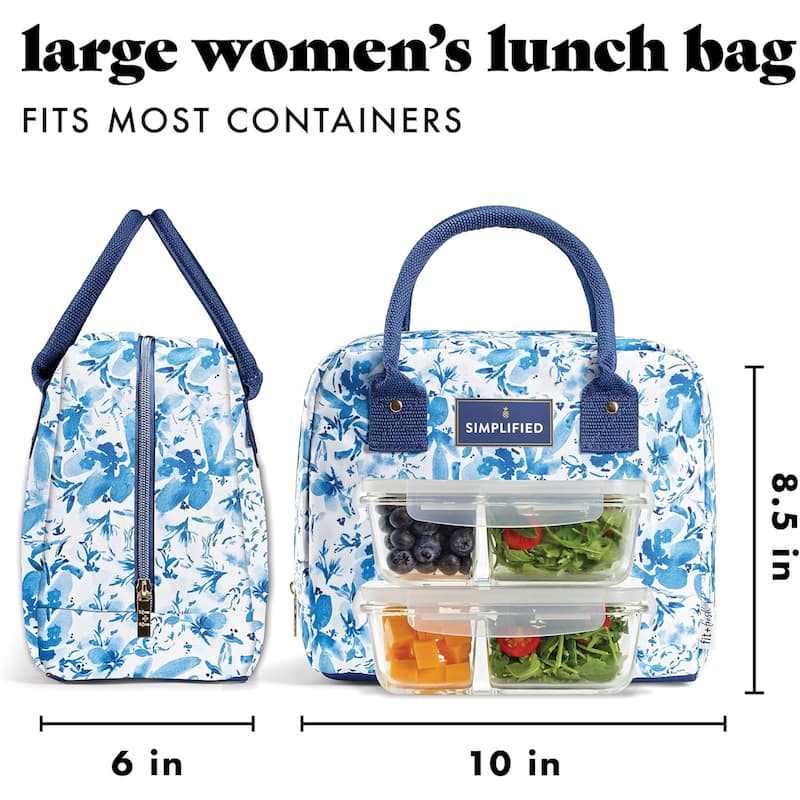 Fit & Fresh Simplified 7039SIM3166 Blue Lunch Tote